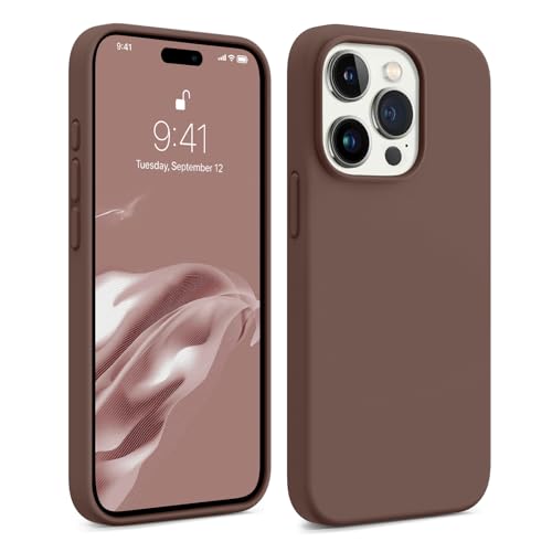 AOTESIER Compatible with iPhone 15 Pro Case, Full Body Food-Grade Silicone Wear-Resistant, Anti-Drop Protection with Soft Anti-Scratch Microfiber Lining Phone Case, Chocolate by AOTESIER - Used condition - US$9.42