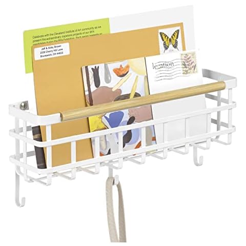 mDesign Wall Mount Mail and Key Holder Cover