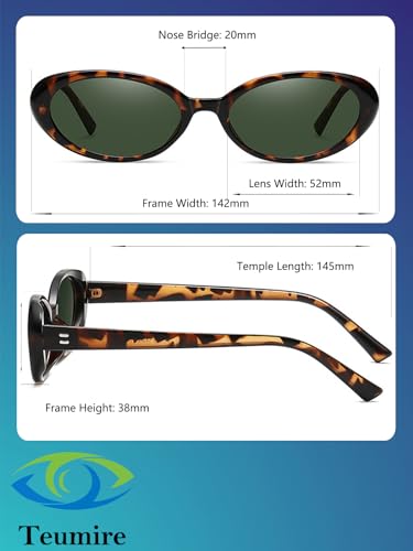 Image of Retro Oval Sunglasses for Women Men 90s Style Vintage Small Sun Glasses UV400 Protection Shades