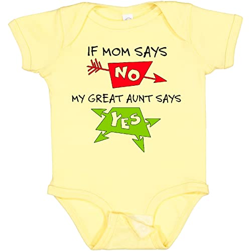 inktastic If Mom Says No, My Great Aunt Says Yes Baby Bodysuit