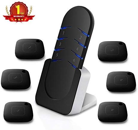 Wireless Key Finder, SATISURE Key Tracker with LED Flashlight, Anti Lost Alarm Reminder Key with 1 Kit Remote Control Transmitter and 4 Receivers, Key Locator Alarm, Phone Finder,Anything Finder
