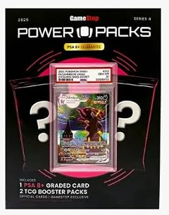 Pokemon TCG Trading Card Game Power Pack Game Stop Series 4 Includes 1 PSA 8 Graded Card and