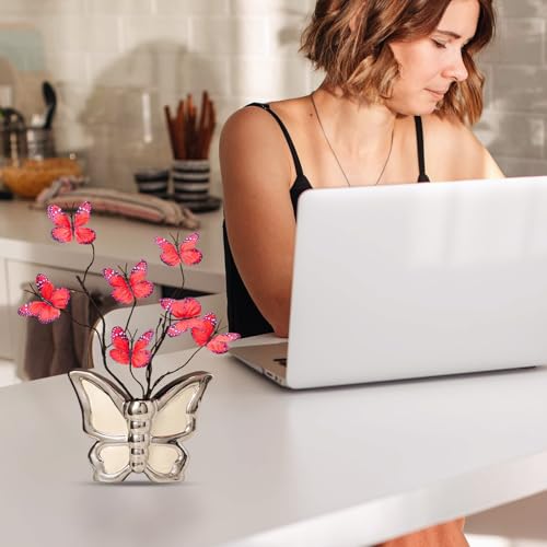 Vase en céramique papillons, centre de table raffiné pour intérieur chic - 8