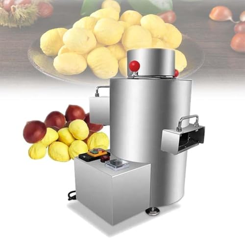 MIAOMI Máquina automática para pelar castañas, 1-5 kg/Vez, peladora de castañas de Acero Inoxidable, 200 kg/h, máquina abridora y peladora de castañas Comercial(220v)