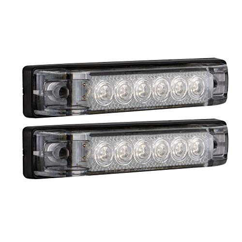 Tira de luz LED azul delgada para RV, 6 LEDs, 4x1 pulgadas