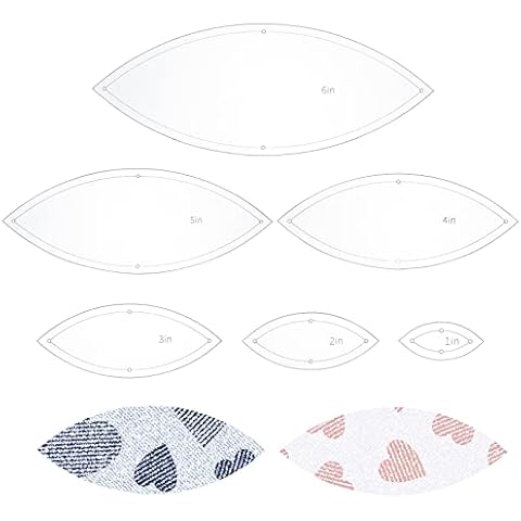 BENECREAT 6PCS Leaf Quilting Templates Set Cover