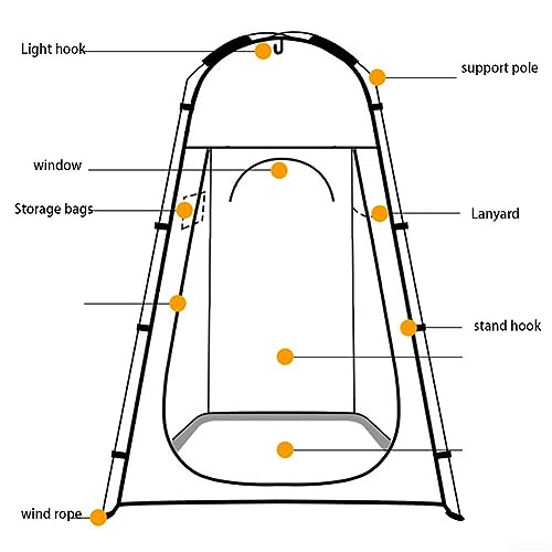 AIDNTBEO Shower Privacy Toilet Tent Outdoor Camping Portable Shower Tent Privacy Pop Up Tent - Image 2