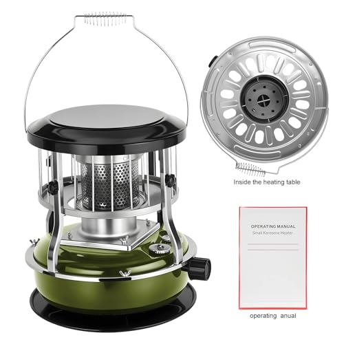Image of Kerosene Heater, 9000 BTU Portable Indoor Space Heater for Large Room, Radiant Heaters Non Electric Stove Camping Hunting Garage Tent Outdoor Use, 16-21 Hours Burn Time, 4.5L Fuel Capacity Ar