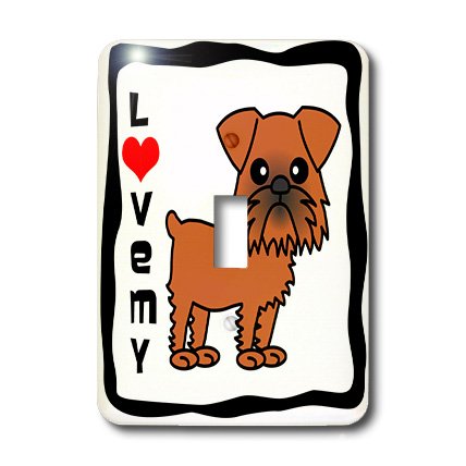 Brussels Griffon interrupteur simple marron pour célébrer votre compagnon - 2