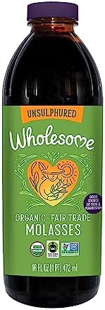 Wholesome Organic Blackstrap Molasses, 16 oz, 1-Pack