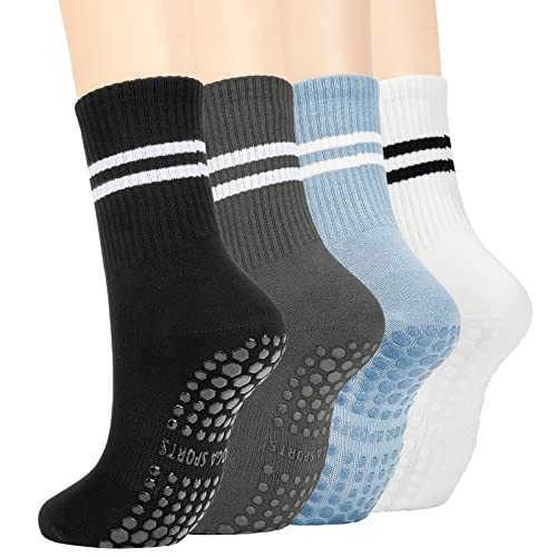 American Trends Pilates Socks with Grips for Women Yoga & Barre - Non Slip
