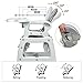 INFANS 5 in 1 Baby High Chair, Convertible Toddler Table Chair Set, Multi-Function Rocking Seat with Lockable Universal Wheels, Adjustable Seat Back, Removable Trays