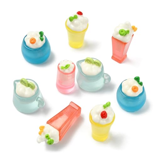 Mini figurines d'été en résine pour maquette de maison de poupée et miniature de jus