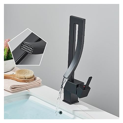 Robinet de salle de bain anti-éclaboussures mitigeur lavabo carré chrome facile à nettoyer - 5
