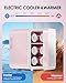 CUTIEWORLD Skincare Fridge With Dimmable LED Light Mirror, 4L Makeup Mini Fridge for Bedroom, Car, Office & Dorm, Cooler & Warmer, Portable Small Refrigerator for Cosmetics, Skin Care and Food, Pink
