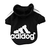 DULEE adidog - Sudadera con capucha cálida para perro - Abrigo para mascotas de algodón, para uso en exteriores o como disfraz