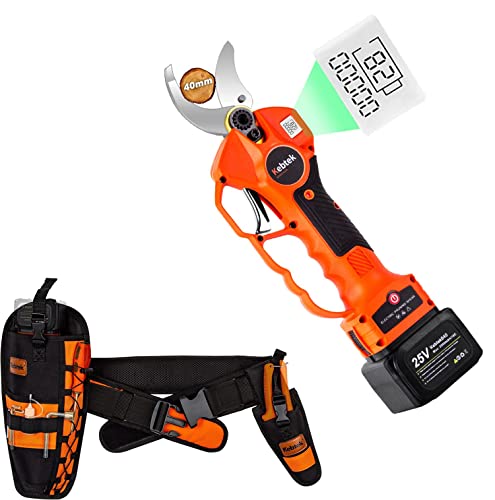 Kebtek® 25V 40Mm Professional Pruning Shears Electric Pruner Branch Cutter Heavy Duty Construction Tool Belt #TOP14
