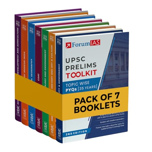 Image of UPSC Prelims Toolkit 2026: Pack of 7 Booklets | 1992-2025 Topic wise PYQs