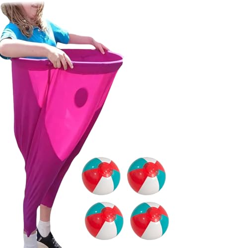 wisoolkic Juego de Patio Granny Pants para Adultos, emocionante y Divertido Juego de Tela Gigante para el jardín, Ideal para Adultos y familias, Rosa roja