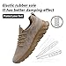 DLWKIPV Men's Shoes Running Road Walking Sneakers Sports Athletic Workout Gym Shoes Casual Comfortable Breathable Fashion Khaki US 9.5