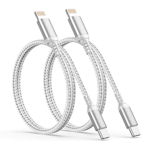 Adiceve 2FT USB C to Lightning Cable, iPhone Charger Cable 2 Pack MFi Certified Nylon Braided Fast...