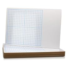 Flipside Products 11" x 16" Two Sided 1/2" Graph Dry Erase Board, Math Manipulatives, Students and Classroom, Grid, Home School, Pack of 12