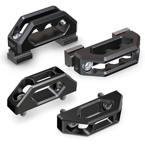 Image of RENO Tie Down Anchors, Aluminum Bed Rail Cleat + Tie Down Hook Combo Compatible with Tundra /Tacoma Truck, OEM PT278-35160 /35050-S1 /35100-S1 /35111 /35112 /PT785-35050-S1 /66312-0C010 (Black,4pcs)