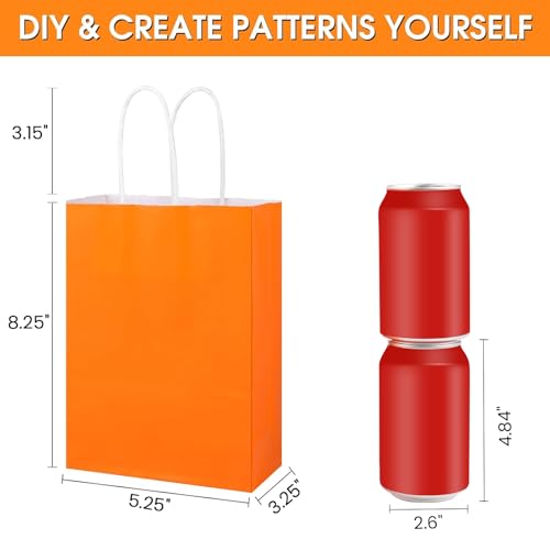Image of XPCARE 32Pcs Paper Gift Bags 5.25x3.25x8.25'' Kraft Paper Party Favor Bags | Bulk Rainbow Goodie Bags Small Gift Bags with Handles for Kids Birthday Baby Shower Crafts Wedding Party Supplies