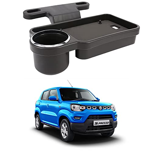 Image of Oshotto (FT-04) Foldable Car Auto Headrest Rear Back Seat Table Drink Food Cup Tray Holder Compatible with Maruti Suzuki S-Presso - Black