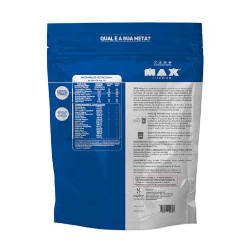 Max Titanium 100% Whey - 900G Refil Chocolate -