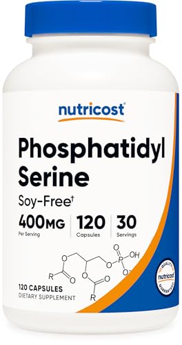 Nutricost Phosphatidylserine 400mg 120 Capsules - Soy Free 30 Servings Vegetarian Friendly Non-GMO Gluten Free