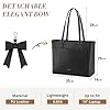 RAINSMORE Handtasche Damen Groß Shopper Business Tasche Damen Wasserdichte Leder Tote Bag Mittelgroß Arbeitstasche Henkeltasche Umhängetasche Schultertasche Schwarz #1