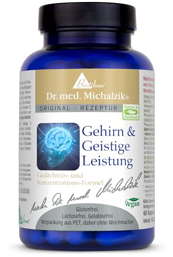 Gehirn & Geistige Leistung - BRAIN PLUS - B-Vitamine bioaktiv - Dr. med. Michalzik - ohne Zusatzstoffe - von BIOTIKON®