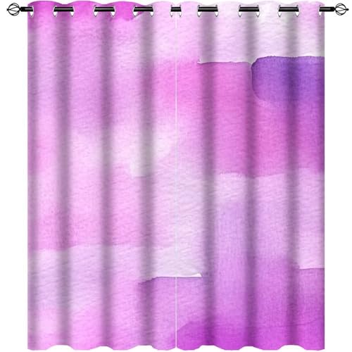 HDESDIS Modern Color White Blackout Curtains for Bedroom Living Room,