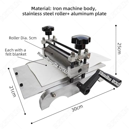 Presse de gravure de table manuelle linogravure impression monochrome 30cm - 5