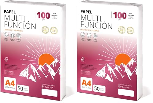 Folios a4 100gr 50 hojas, Papel Multiusos para Impresora, Folios para Impresoras Láser y de Inyección, Fotocopiadora, Para uso Oficina, Material Escolar, Paquete de folios - Ofituria (100gr, 50h)