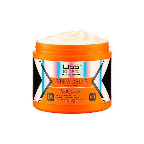 Liss Expert Stem Cells Magic Hair MASK Argan Oil Keratin Hyaluronic Acid | Provides Long-Lasting Frizz & Humidity Protection| Moisturizing | For All Types of Hair 8.45 oz