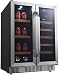 EdgeStar CWB1760FD 24 Inch Built-In Wine and Beverage Cooler with French Doors