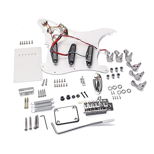 HEMOTON Diy Electric Guitar Kit Volume Controls Tremolo Bridge System Style Full Accessories Kit