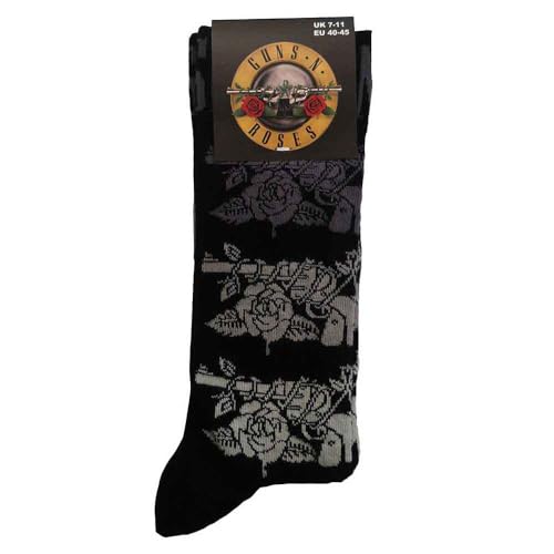 Guns N' Roses Guns N Roses Monochrome Pistols 7/11 GNR Socks Black 10x20cm