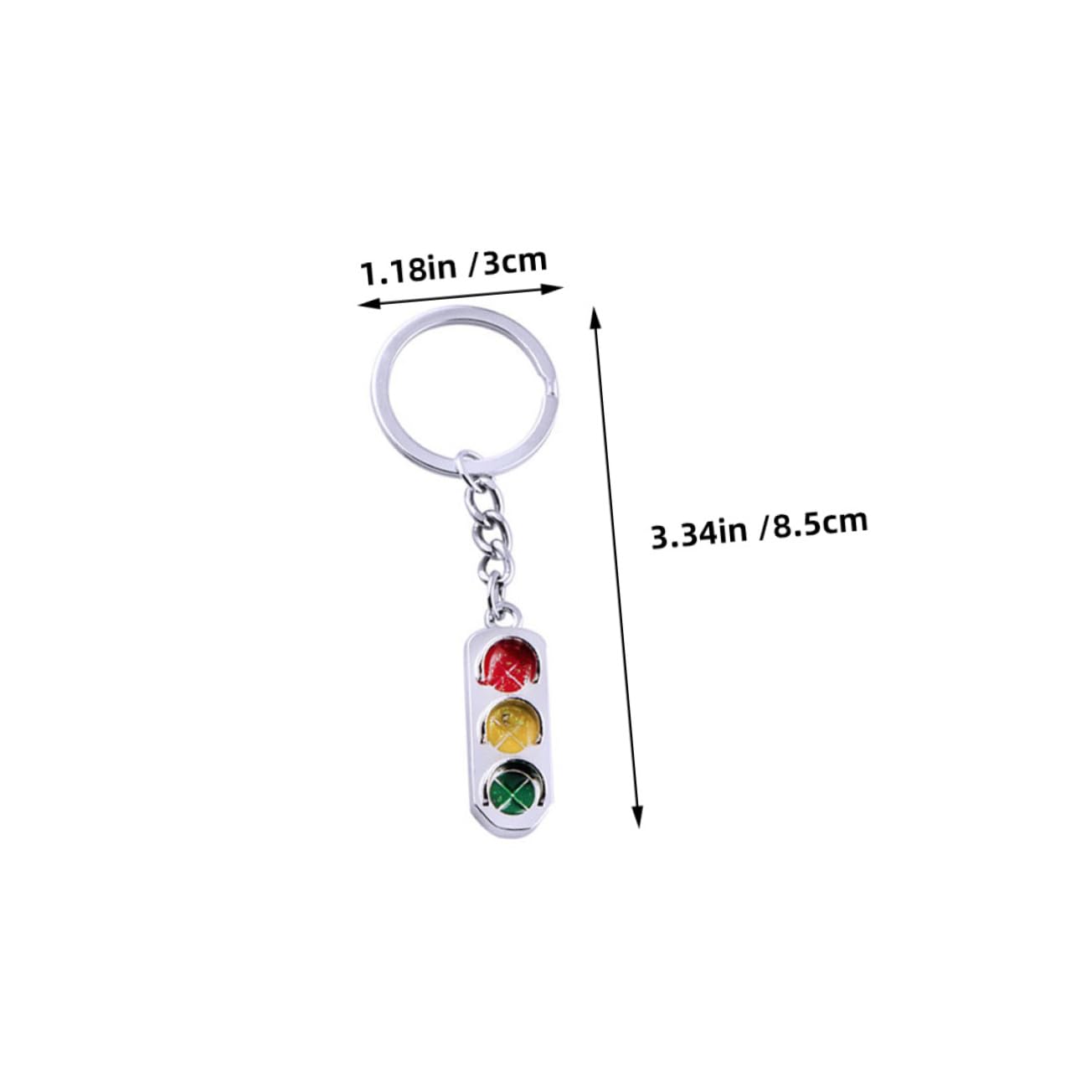 GAROZATION Sturdy Materials Signal Light Keychain Design Pendant Key Ring for All Ages