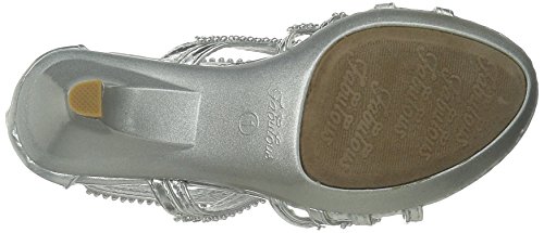Shoe Dezigns Angel 41K Little Girls Rhinestone Heel Platform Dress Sandals Silver4