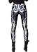 RedExtend Women's Fashion Digital Print Rock Skeleton Bone Skull Tight Stretch Leggings Tights,White Bone,One Size