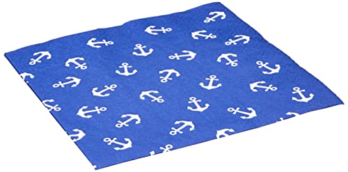 Anniversary House Tiflair Anchor Serviettes de table 3 plis Blanc 33 cm