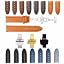 Orange with white stitching - Black