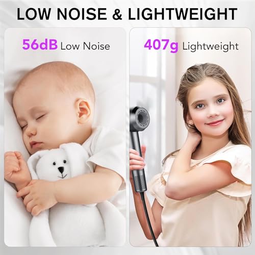 2026 Haartrockner, 160.000 U/min Hochgeschwindigkeits Ionen Föhn, Schnelles Trocknen, 200 Million Negativ Ionen Fön, 57dB geräuscharme Thermocontrol Haarföhn mit Diffusorr – Bild 6