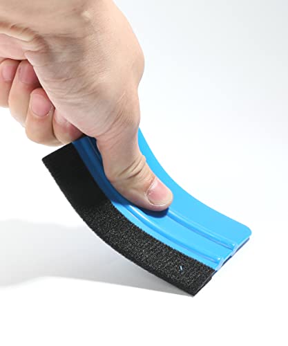 Yakefly 2Pcs Plastic Felt Edge Squeegee Tool,Squeegee Vinyl Scraper,Felt Squeegee Applicator Tool Scraper Tool,Vinyl Wrap Tool Vinyl Squeegee,Scraper Decal Applicator Tool For Car Vinyl Sticker #TOP5