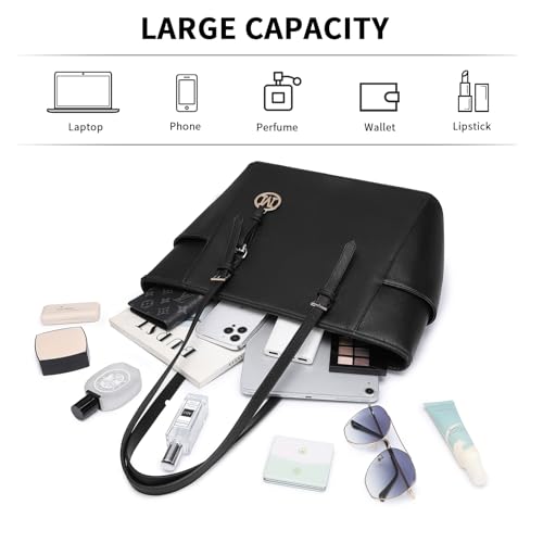 Miss Lulu Damen Handtasche Groß Taschen Shopper Tasche für Schule Mode Schultertaschen Tote Bag für Arbeit Freizeit