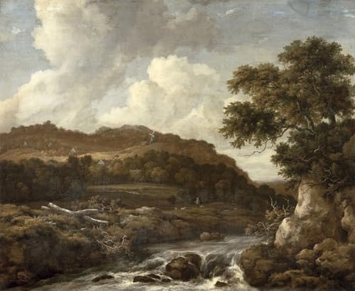 Pintura Decorativa de Jacob Van Ruisdael Cuadro de Paisaje Boscoso 60x90cm