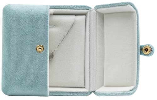 Giftop Velvet Necklace Pendant Gift Box Jewelry Display Storage Case (Sage Green)